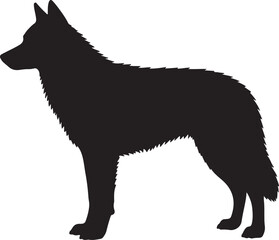 Saarloos Wolfdog Silhouette Vector