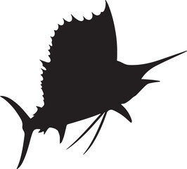 Sailfish Silhouette Vector