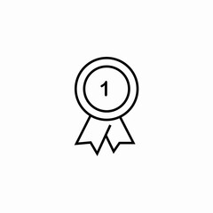 number one seal icon sign vector