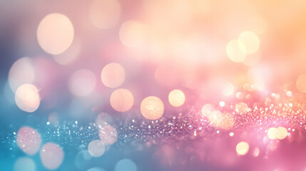 Fototapeta premium Abstract pastel glitter texture with light blurred bokeh for backgrounds