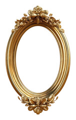 PNG Vintage oval gold frame photo decor photography.