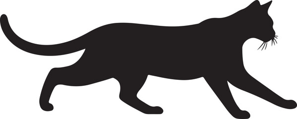 Savannah Cat Silhouette Vector