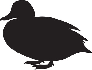 Scaup Duck Silhouette Vector