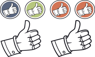 thumb up and down
