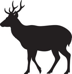 Sitka Deer Silhouette Vector