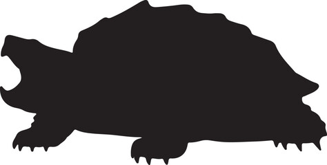Snapping Turtle Silhouette Vector