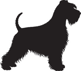 Soft Coated Wheaten Terrier Silhouette Vector