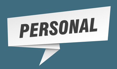 personal banner. personal speech bubble, label, sticker, sign template