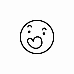 drooling face icon sign vector