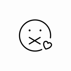 muted love icon sign vector