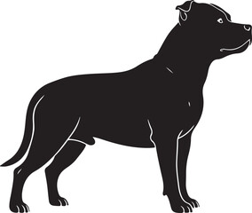 Staffordshire Bull Terrier Silhouette Vector