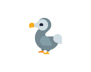 Dodo vector isolated emoticon. Dodo emoji. Dodo color icon