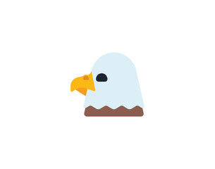Eagle face vector isolated emoticon. Eagle emoji. Eagle color icon