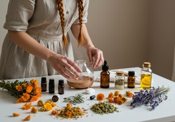 Holistic approach to wellness: essential oils and herbs for aromatherapy and natural healing