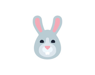 Rabbit Face vector isolated emoticon. Rabbit Face emoji. Rabbit color icon