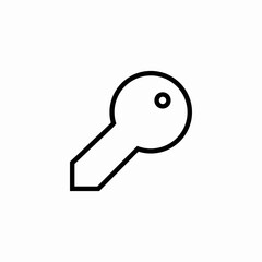 simple key icon sign vector