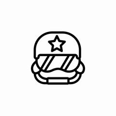 star helmet icon sign vector