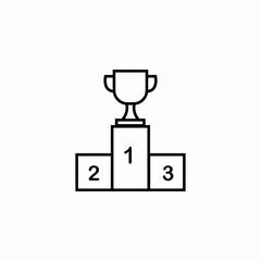 trophy podium icon sign vector