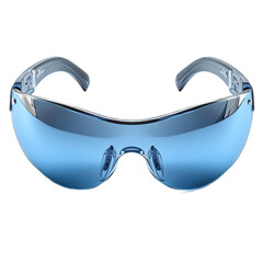 Buy stylish blue mirrored sunglasses online for men and women today on transparent background