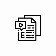 video document icon sign vector