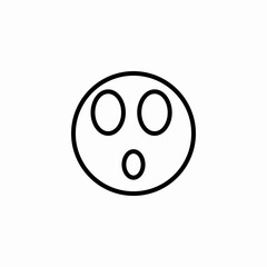 wide eyes icon sign vector