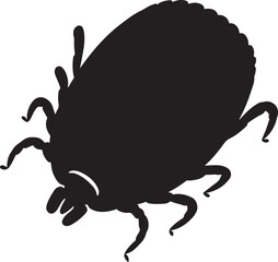 Tick Top View Silhouette