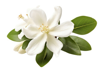 Obraz premium PNG Jasmin Flower flower leaves white.