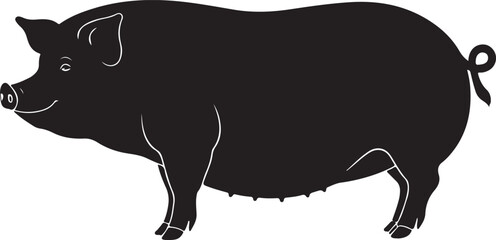 Vietnamese Potbelly Pig Silhouette