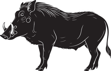 Warthog Side View Silhouette