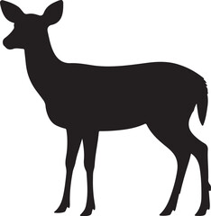 White-tailed Brocket Deer Silhouette
