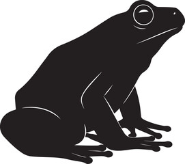 White's Tree Frog Silhouette Side View Single Icon