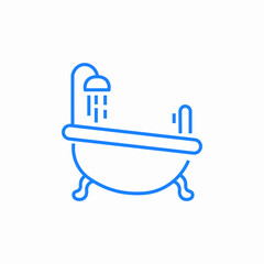 bathtub faucet icon sign vector