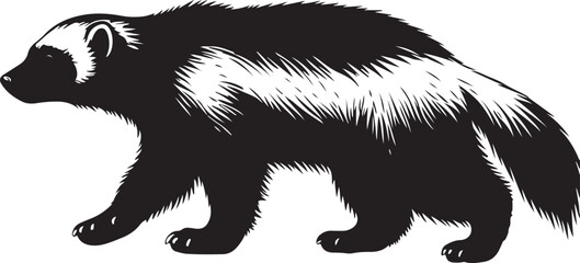 Wolverine Silhouette Side View Single Icon