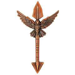 A Terracotta Arrow with Roman Legionnaire Eagles Isolated on Transparent Background