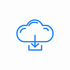 download cloud icon sign vector