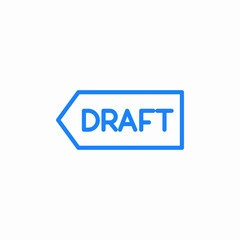 draft document icon sign vector