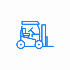 forklift truck icon sign vector