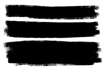 Brush strokes vector. Set of text boxes. Paintbrush collection. Grunge design elements. Dirty texture banners. Painted rectangles and long strokes.