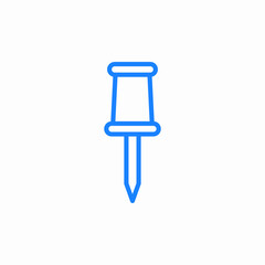 push pin icon sign vector