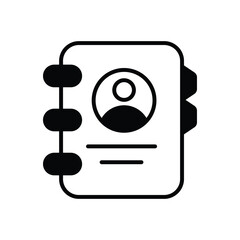 Contact Book icon vector stock illustration