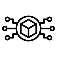 AI-Driven Augmented Creativity Vector Line Icon Design