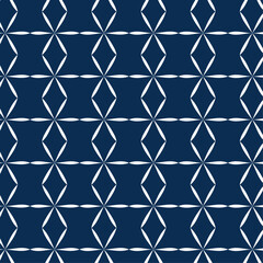 Elegant Dark Blue Diamond Lattice with White Line Accents