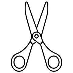 Sharp metal cutting tool illustration with open blades isolated on white