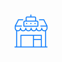 bakery shop icon sign vector