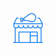 chicken shop icon sign vector