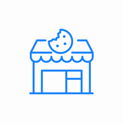 cookie shop icon sign vector