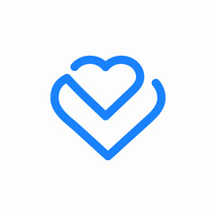 entwined hearts icon sign vector
