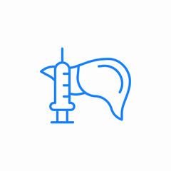 insulin liver icon sign vector