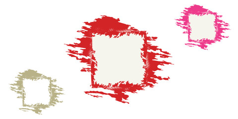 Grunge ink hand-drawn colorful squares