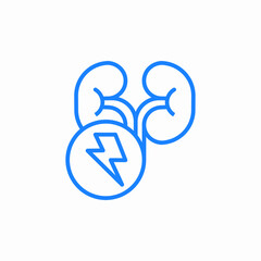 lightning kidneys icon sign vector